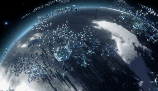 Dyson Sphere Program planetary factory showing large-scale sci-fi automation