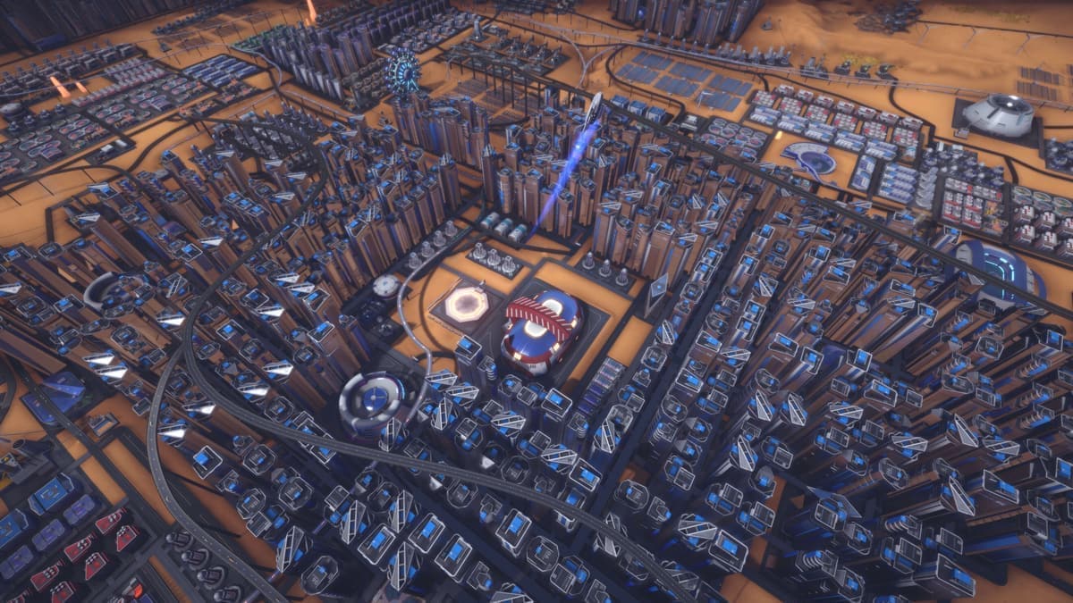 InfraSpace sci-fi city building with production chains and traffic planning