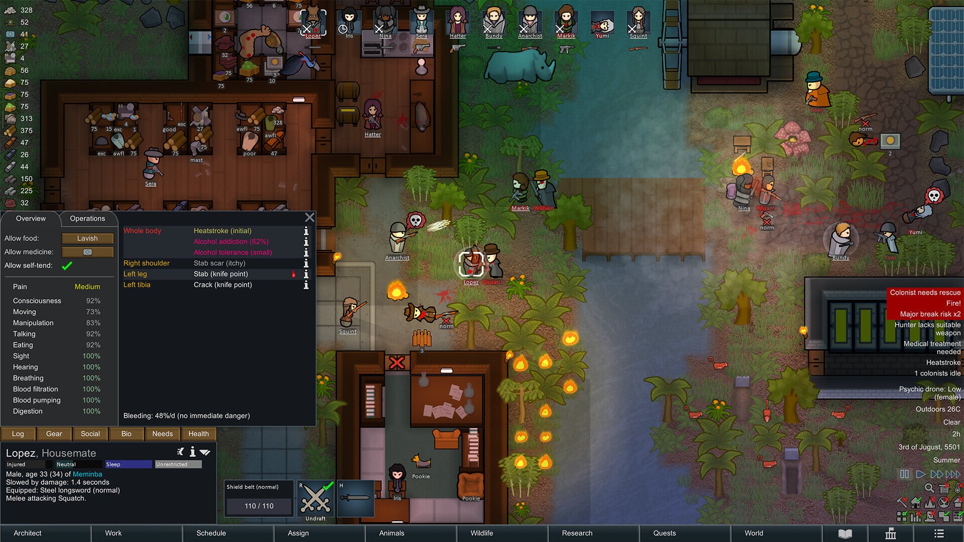 RimWorld sci-fi colony stories and survival