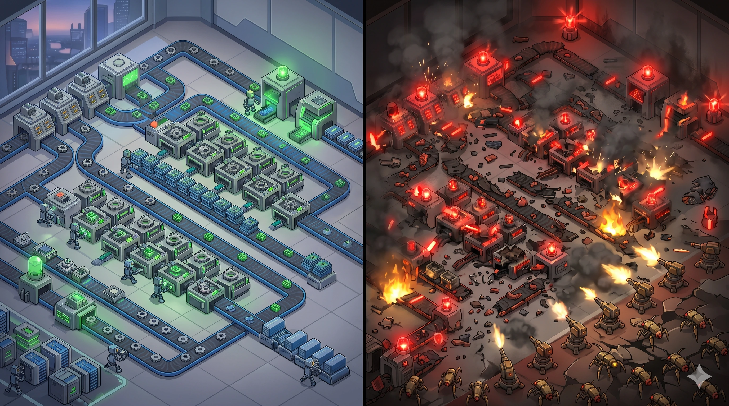 Complexity is fine. Urgency is what makes a factory game stressful.