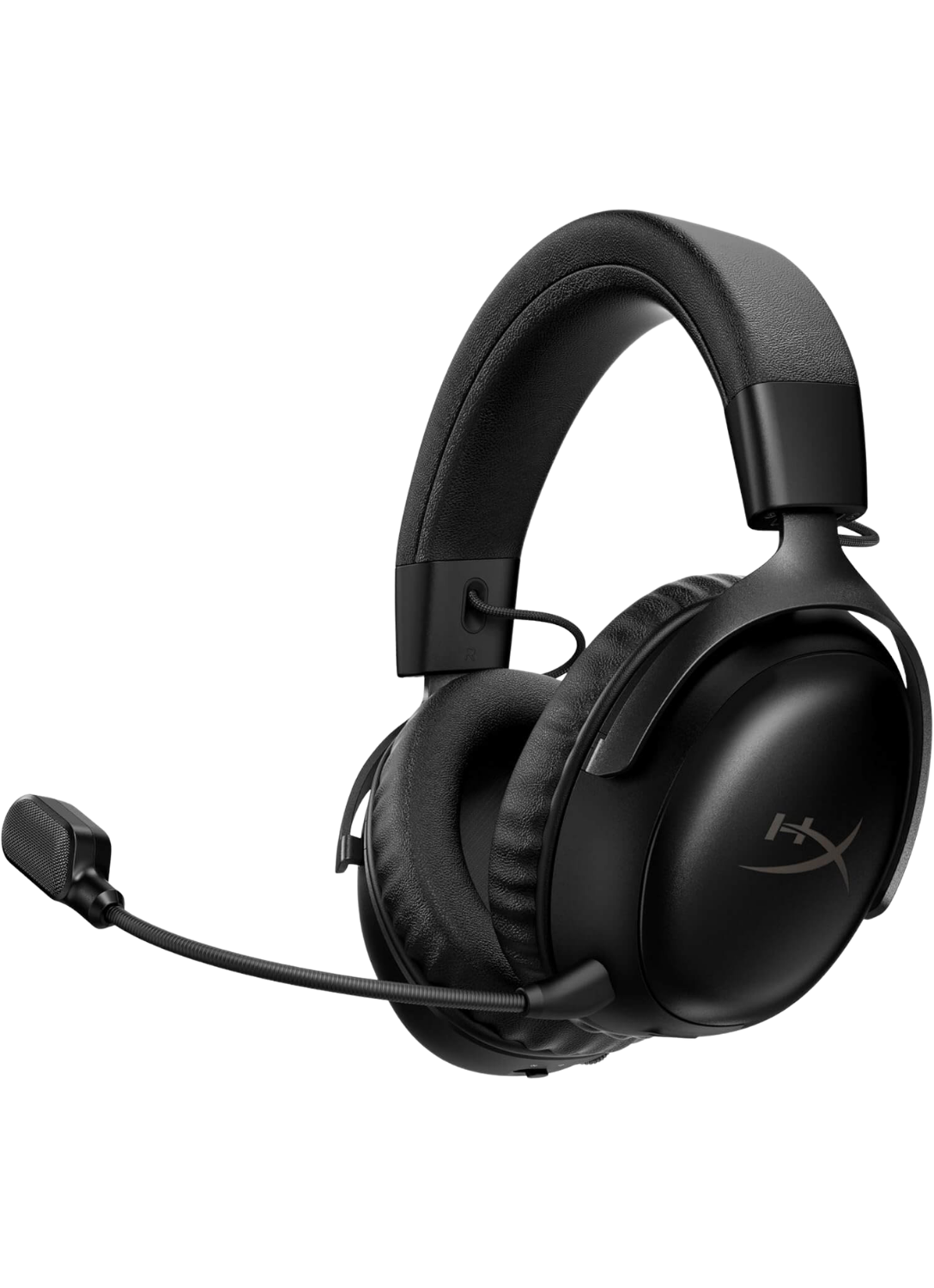 HyperX Cloud III S wireless gaming headset in black with detachable microphone