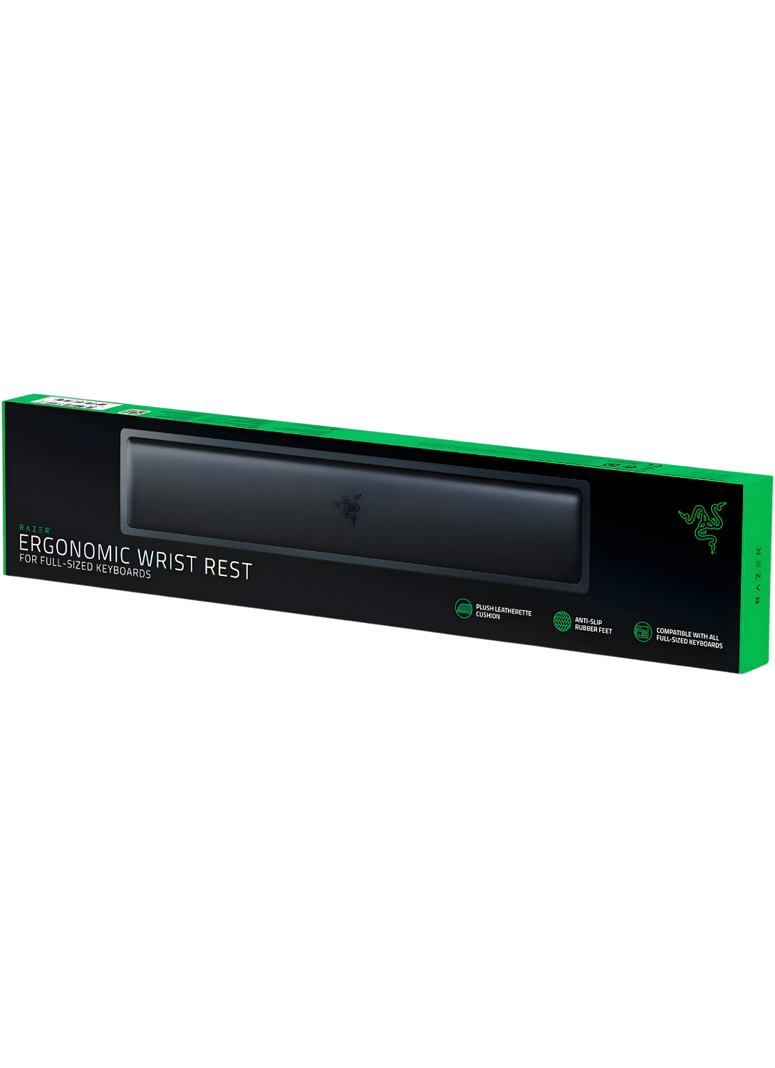 Razer ergonomic wrist rest for full-sized keyboards in black